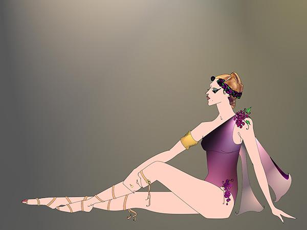 Couture Grecian one-piece costume