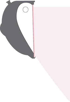 Cyclorama stage Light casting an asymmetrical beam